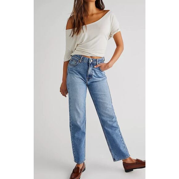 Free People Denim - Free People We The Free Pacifica high rise slim straight leg jeans, size 31